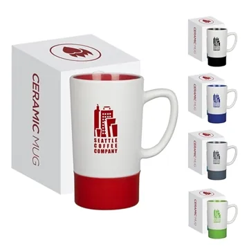 Image of 72 Customized 16 oz Monument Ceramic Mug With Silicone Accent - ...