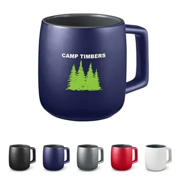 Image of 72 Custom 15oz Geo Square Handle Ceramic Mug - Matte Finish & ...