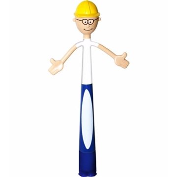 Image of 200 Customized Safety Bend-A-Pen, Full Color Digital - Bendable & ...