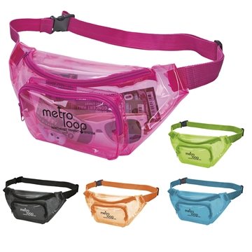 Translucent Color Fanny Pack - Multi-wear & Zippered