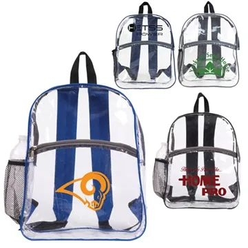 Image of 100 Promotional Clear Backpack - PVC & Padded Straps