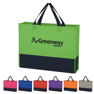 Image of 150 Promotional Raven Prism Non-Woven Tote Bag - Water-Resistant & ...