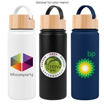 Image of 50 Promotional 20 oz Vacuum-Sealed Stainless Water Bottle with ...