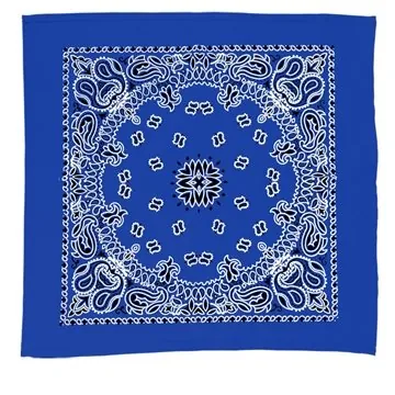 Image of 250 Custom 22" Bandana With Stock Paisley Pattern - 100% Cotton