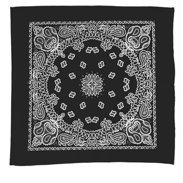 22 Bandana With Stock Paisley Pattern - 100% Cotton