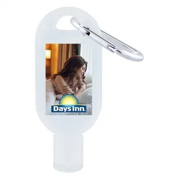 250 Customized 1 oz. Hand Sanitizer Gel w/ Carabiner - 62% Alcohol