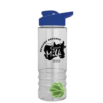 Image of 100 Customized 24 oz Salute Shaker Bottle with Drink-Thru Lid - ...