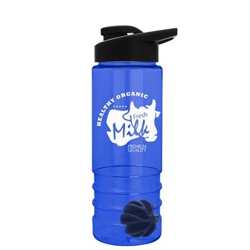 24 oz Salute Shaker Bottle with Drink-Thru Lid - BPA Free & Dishwasher Safe