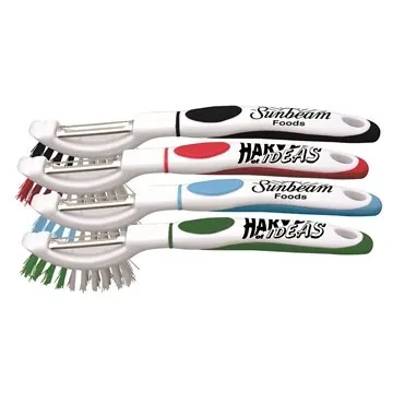 Image of 150 Promotional Brush-up Vegetable Brush & Peeler - Stainless ...