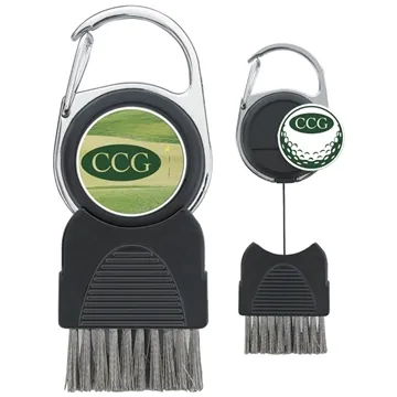 Image of 25 Customized Golf Club Brush with Ball Marker - Retractable & ...