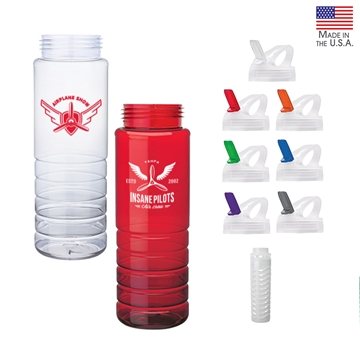 Malibu 26 oz PET Bottle with Flip Spout & Infuser - USA Made