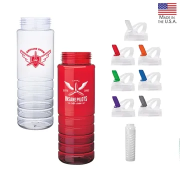 Image of 48 Customized Malibu 26 oz PET Bottle with Flip Spout & Infuser - ...