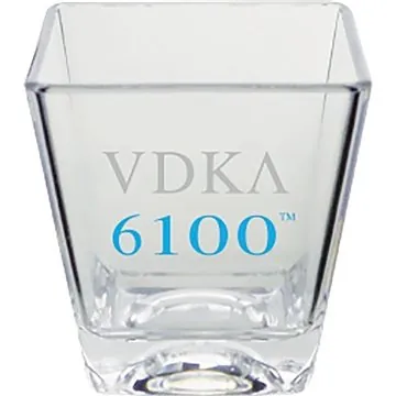 Image of 100 Custom 2 oz Square Shot - Plastic - USA Made