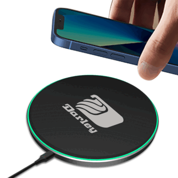 Image of 100 Promotional Walnut Street Light-up 15W Qi Wireless Charger - ...