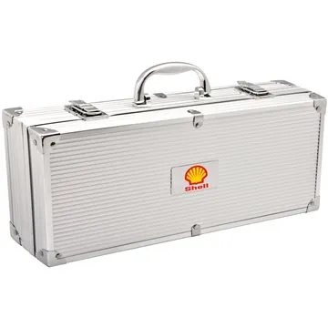 Image of 50 Customized Deluxe 5 PC Stainless Steel BBQ Tool Set - Aluminum ...