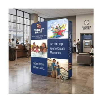 DisplaySplash 3D Fabric Banner Stand - 6'6 W x 8' H x 15 3/4 - Aluminum Frame & 3D Visual