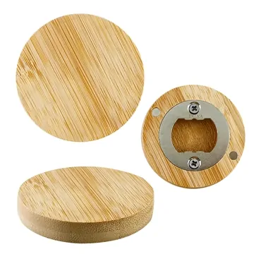 Image of 250 Customized Bamboo Bottle Opener Magnet