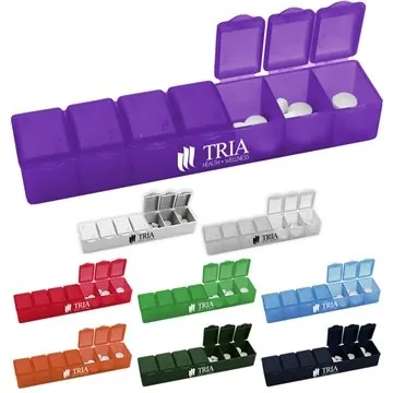 Image of 250 Custom 7 Day Pill Case - Braille Writing