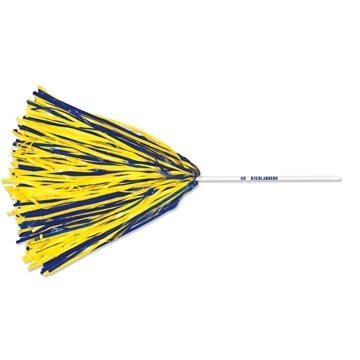 10 Straw Handle Imprinted Pom- 500 Streamers - Dual Color