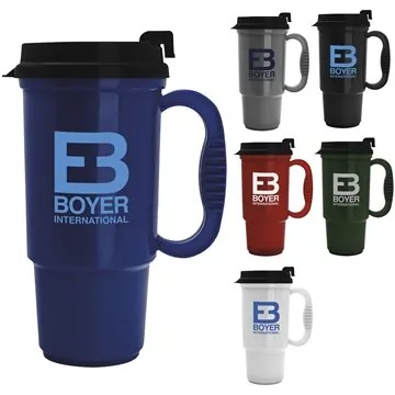 Image of 200 Custom Budget Traveler Mug with Slider Lid - Insulated & ...