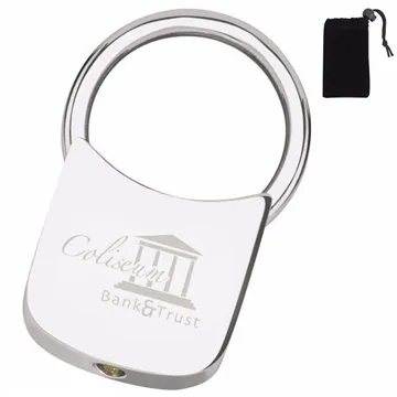Image of 100 Custom Silver Twist-Lock Keyholder - Laser Engraved