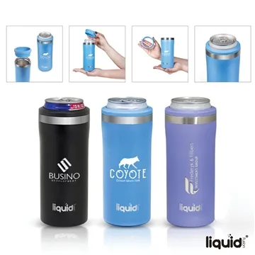 Image of 12 Custom Liquid Fusion 12 oz Double Wall, Stainless Steel Skinny ...