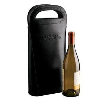 Image of 6 Promotional Gioia II Leather Double Wine Carrier - Insulated