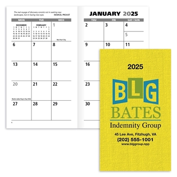 Image of 300 Promotional Value Monthly Pocket Planner - 32 Pages