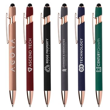 Image of 100 Customized Ellipse Softy Rose Gold Classic w/ Stylus - Silver ...