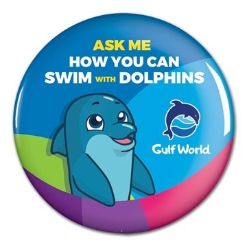 Full Color Round safety pin back Button - 3 Diameter - USA Made