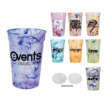 Image of 250 Promotional 17 oz Confetti Stadium Cup - Dishwasher Safe