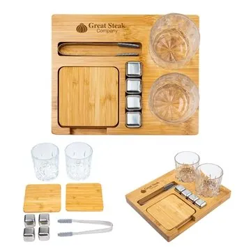Image of 6 Promotional Collins 10-Piece Whiskey Set - Crystal Glass & ...