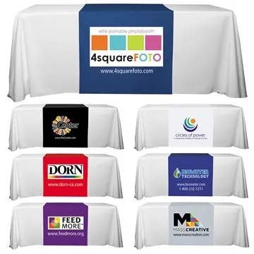 Image of 2 Custom "ROGER EIGHT" 90" L Table Runners (PhotoImage Full Color) ...
