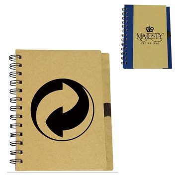 Image of 100 Promotional Eco Spiral Notebook - Recycled & Pen Loop