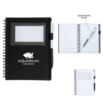 Image of 100 Promotional Spiral Notebook With ID Window - 70 Pages