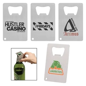 Image of 100 Promotional Credit Card Brushed Finish Bottle Opener - ...