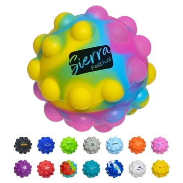 Image of 150 Custom Push Pop Bounce Ball - Stress Relief & Silicone