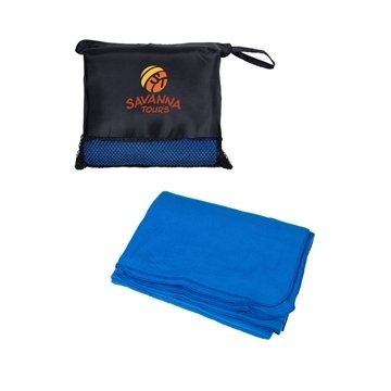 Image of 40 Custom Travel Blanket In Pouch - Fleece & Polyester
