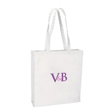 Image of 100 Customized Harvesta rPET Shopper Tote - 26" Handles & 4" ...