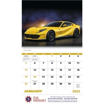 Image of 100 Custom Exotic Sports Cars - Spiral - FSC Certified & UV Coated