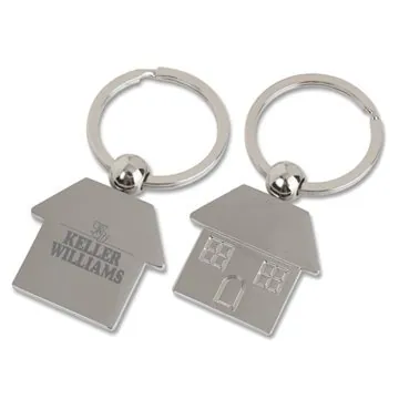 Image of 100 Custom House Key Tag - Nickel Finish