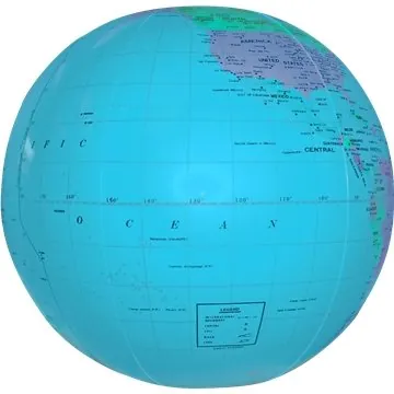 Image of 100 Customized 12" Globe Beach Ball - Blue - Vinyl