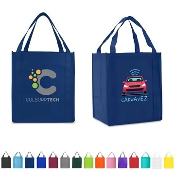 Image of 150 Custom Saturn Jumbo Non-Woven Grocery Tote Bag - Recycled & ...