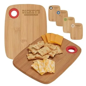 Image of 150 Promotional Small Bamboo Cutting Board w/Silicone Ring - FDA ...