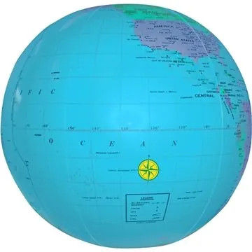 Image of 100 Customized 16" Globe Beach Ball - Blue - Vinyl