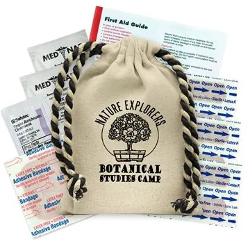 Image of 150 Promotional Handy Canvas First Aid Kit - Reusable & Medical ...