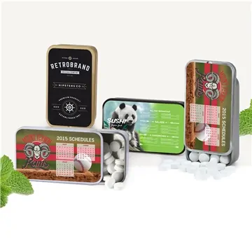 Image of 100 Customized Sliding Mint Tin - Pocket Size