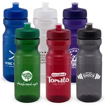 Image of 100 Promotional Fitness - 24 oz Sports Water Bottle - BPA-free & ...