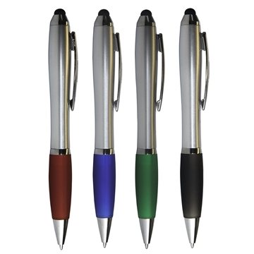 Image of 150 Promotional Presa Stylus Pen with Color Handle - Dual Function