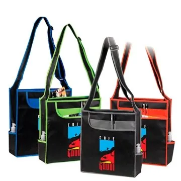 Image of 100 Customized IBIZA MESSENGER TOTE - Recyclable & Organizer